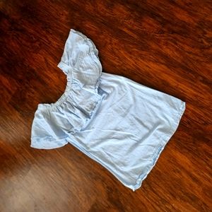 Mud Pie Light Blue Off Shoulder Top